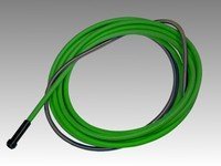 Канал стальной в зеленой термоусадочной трубке, под проволоку 2,0-2,4мм